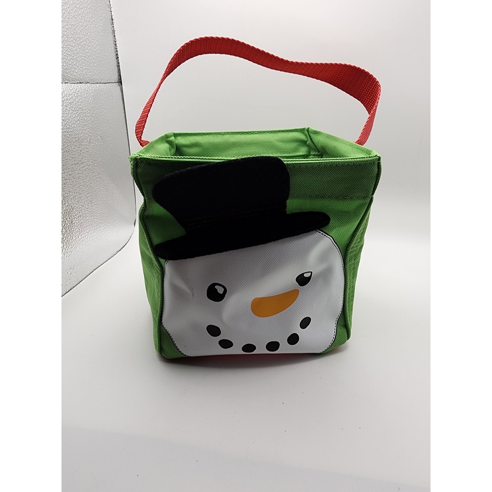 Thirty-One Snowman Littles Carry-All Caddy Kids Green Red OS Holiday